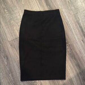BCBG Suede Black Pencil Skirt